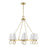 Savoy House Wilkes 8 Lt Chandelier, White, Warm Brass