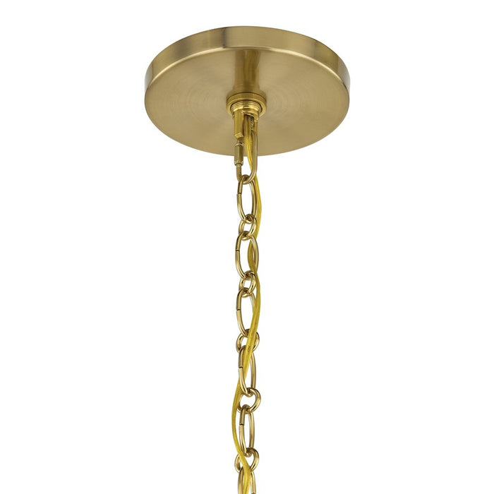 Savoy House Wilkes 8 Lt Chandelier, White, Warm Brass