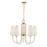 Savoy House Wilkes 5 Lt Chandelier, White, Warm Brass - 1-4703-5-322