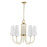 Savoy House Wilkes 5 Lt Chandelier, White, Warm Brass