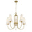 Savoy House Wilkes 5 Lt Chandelier, White, Warm Brass