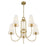 Savoy House Wilkes 5 Lt Chandelier, White, Warm Brass