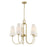Savoy House Wilkes 5 Lt Chandelier, White, Warm Brass