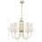 Savoy House Wilkes 5 Lt Chandelier, White, Warm Brass