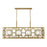 Savoy House Balfour 8 Light Linear Chandelier, Warm Brass