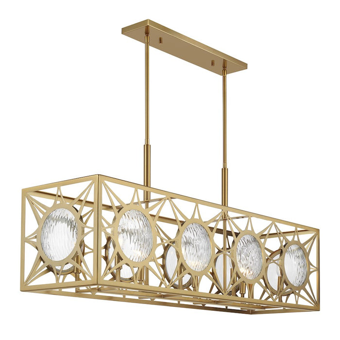 Savoy House Balfour 8 Light Linear Chandelier, Warm Brass
