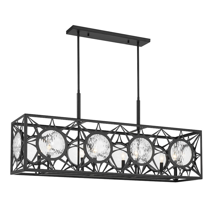 Savoy House Balfour 8 Light Linear Chandelier, Matte Black - 1-5066-8-89