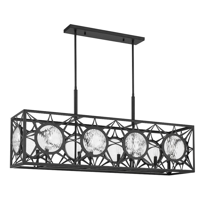 Savoy House Balfour 8 Light Linear Chandelier, Matte Black