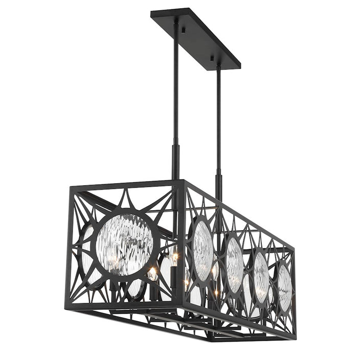 Savoy House Balfour 8 Light Linear Chandelier, Matte Black
