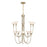 Savoy House Florena 10 Lt Chandelier, White, Noble Brass - 1-5083-10-127