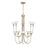 Savoy House Florena 10 Lt Chandelier, White, Noble Brass