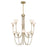 Savoy House Florena 10 Lt Chandelier, White, Noble Brass