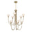 Savoy House Florena 10 Lt Chandelier, White, Noble Brass