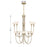Savoy House Florena 10 Lt Chandelier, White, Noble Brass