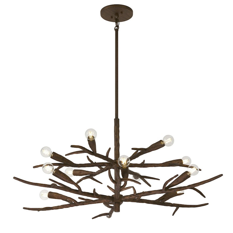 Savoy House Palisades 12 Light Chandelier, Bark - 1-5398-12-105