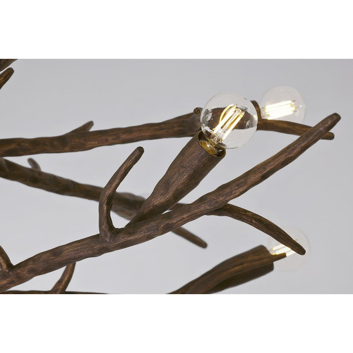 Savoy House Palisades 12 Light Chandelier, Bark