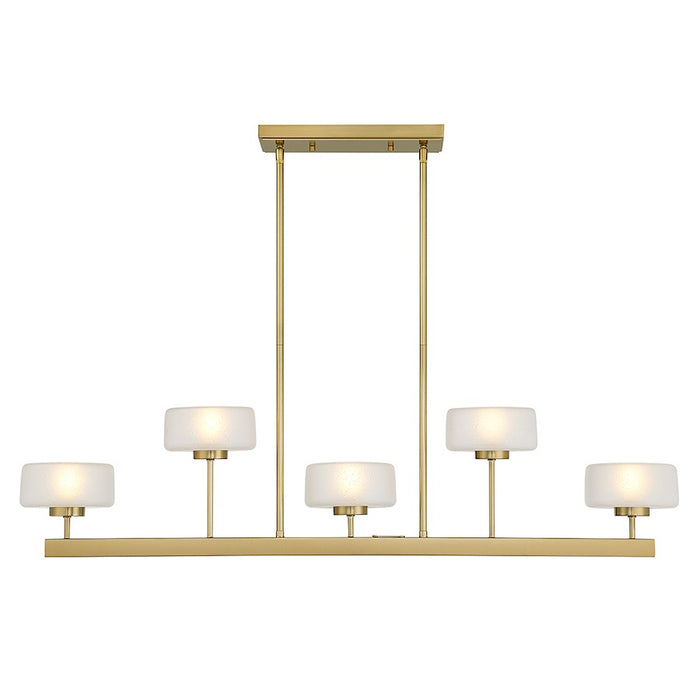 Savoy House Falster 5-Light LED Linear Chandelier, Warm Brass