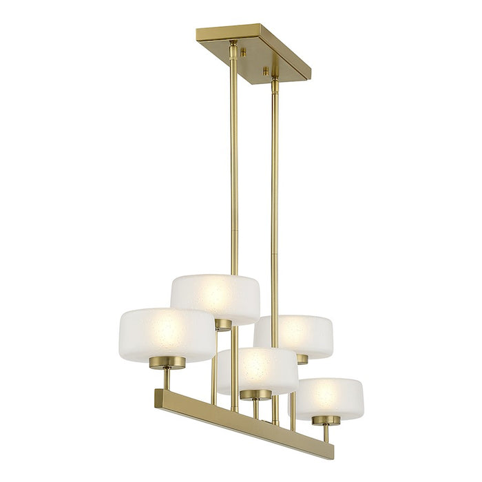 Savoy House Falster 5-Light LED Linear Chandelier, Warm Brass