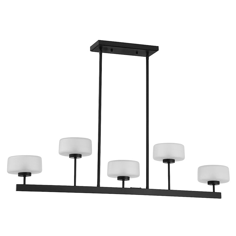 Savoy House Falster 5-Light LED Linear Chandelier, Matte Black