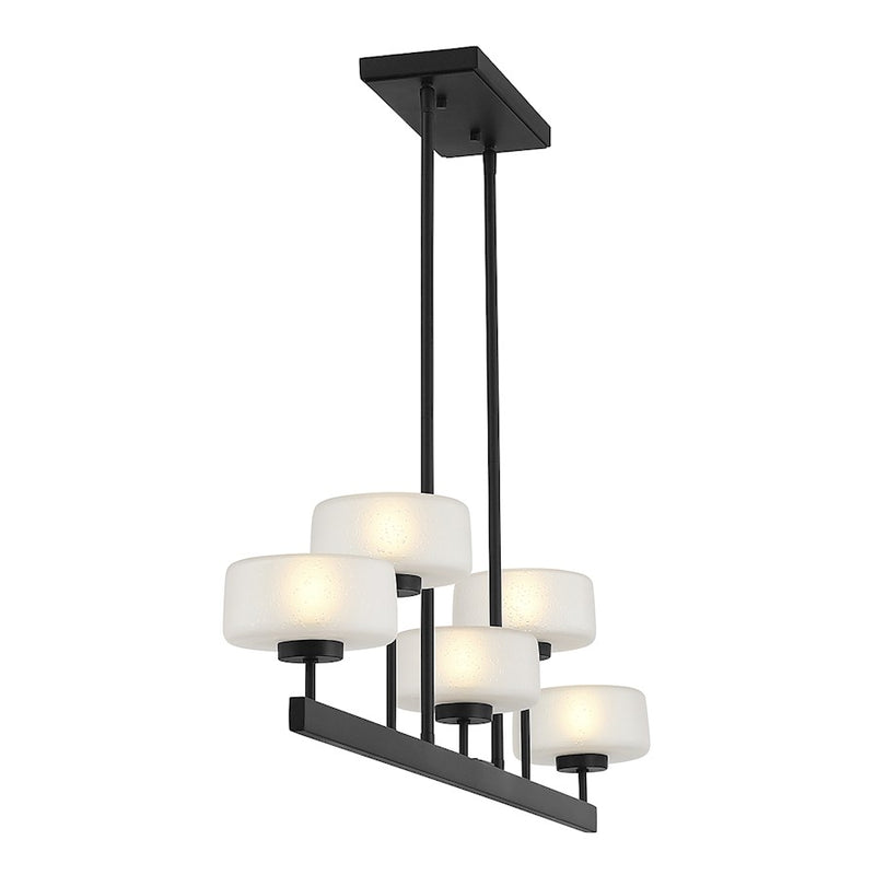 Savoy House Falster 5-Light LED Linear Chandelier, Matte Black