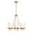 Savoy House Nouvel Chandelier, Brass/Handmade Strie