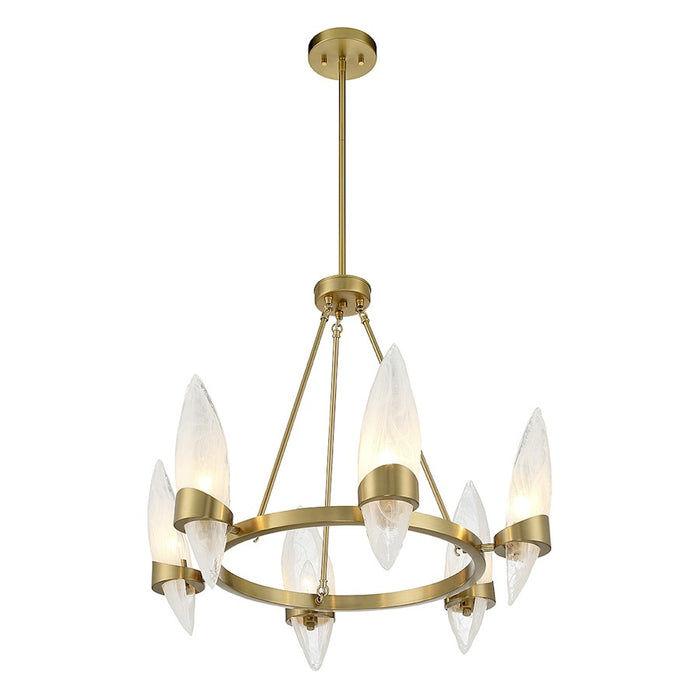 Savoy House Nouvel 6-Light Chandelier, Warm Brass