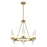 Savoy House Nouvel Chandelier, Brass/Handmade Strie