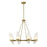 Savoy House Nouvel Chandelier, Brass/Handmade Strie
