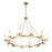 Savoy House Nouvel 12 Light Chandelier, Brass/Handmade Strie