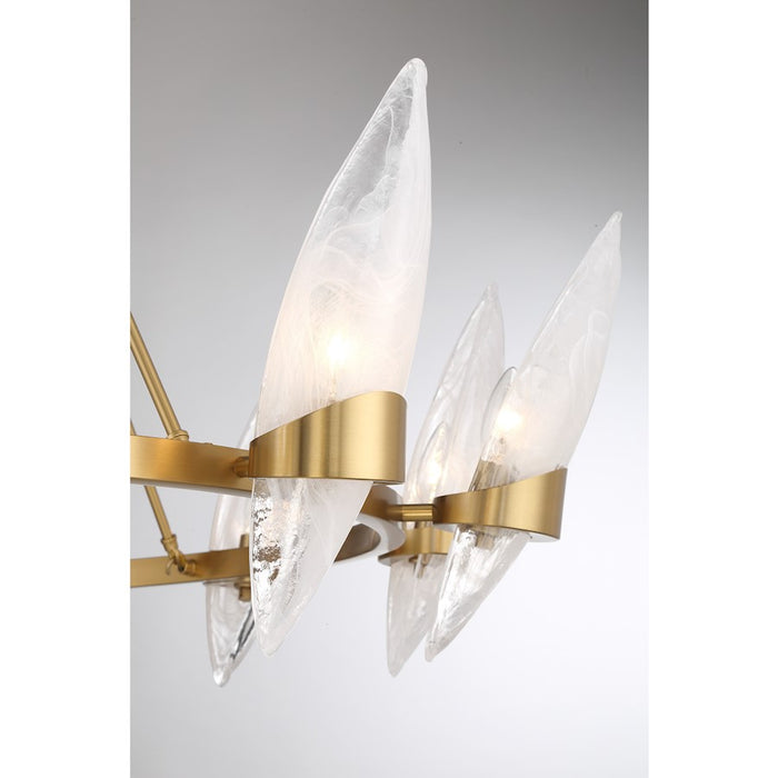 Savoy House Nouvel 12-Light Chandelier, Warm Brass