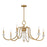 Savoy House Bergdorf 6-Light Chandelier, Warm Brass