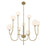 Savoy House Chester 9 Lt Chandelier, White Opal, Noble Brass