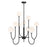 Savoy House Chester 9 Lt Chandelier, White Opal, Matte Black - 1-5980-9-89