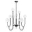 Savoy House Chester 9 Lt Chandelier, White Opal, Matte Black
