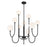 Savoy House Chester 9 Lt Chandelier, White Opal, Matte Black