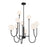 Savoy House Chester 9 Lt Chandelier, White Opal, Matte Black