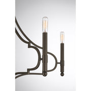 Savoy House Woodlawn 28in 5-Light Chandelier | Transitional Mediterranean Bronze Metal | Dining Room & Entryway | 28 x 28 x 29.88 in | Model 1-5999-5-15