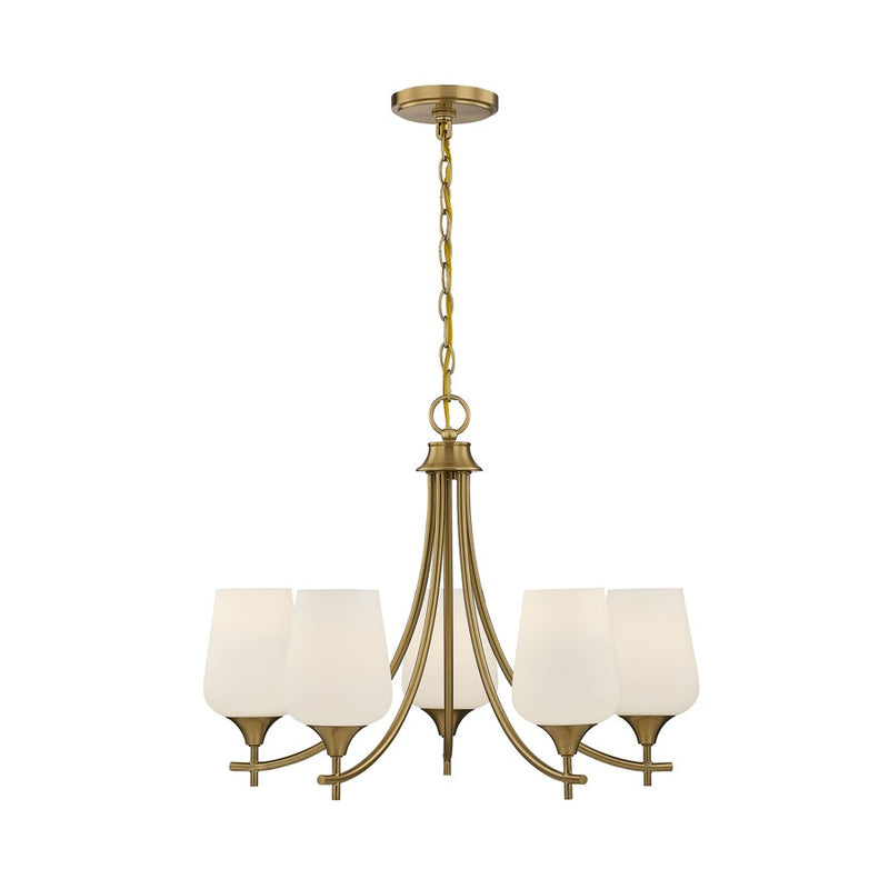 Savoy House Essentials Octave Lt Chandelier, Warm Brass