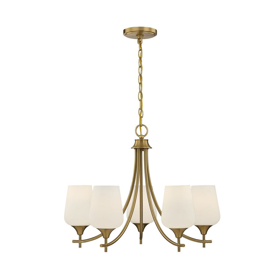 Savoy House Essentials Octave Lt Chandelier, Warm Brass - 1-6032-5-322