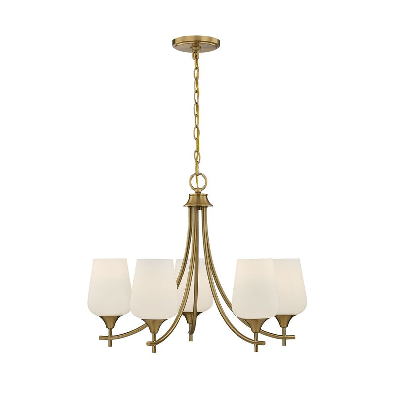 Savoy House Essentials Octave Lt Chandelier, Warm Brass