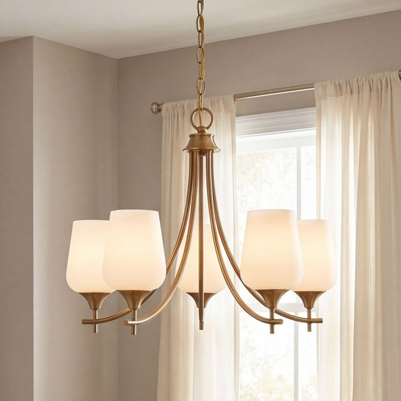 Savoy House Essentials Octave Lt Chandelier, Warm Brass