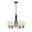 Savoy House Essentials Octave Lt Chandelier, White, Matte Black - 1-6032-5-BK