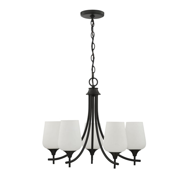 Savoy House Essentials Octave Lt Chandelier, White, Matte Black