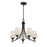 Savoy House Essentials Octave Lt Chandelier, White, Matte Black