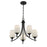 Savoy House Essentials Octave Lt Chandelier, White, Matte Black