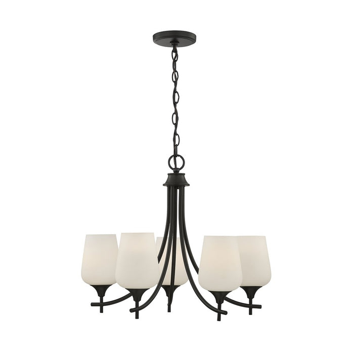 Savoy House Essentials Octave Lt Chandelier, White, Matte Black