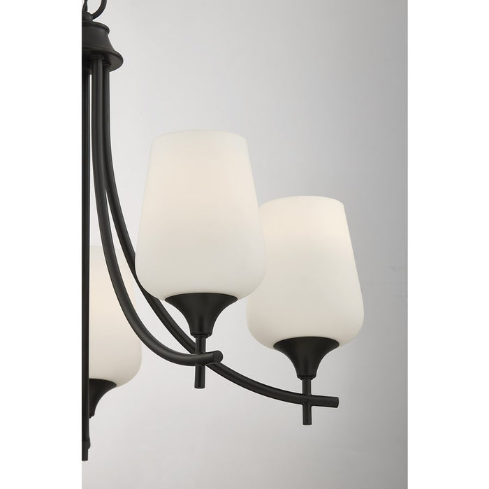 Savoy House Essentials Octave Lt Chandelier, White, Matte Black