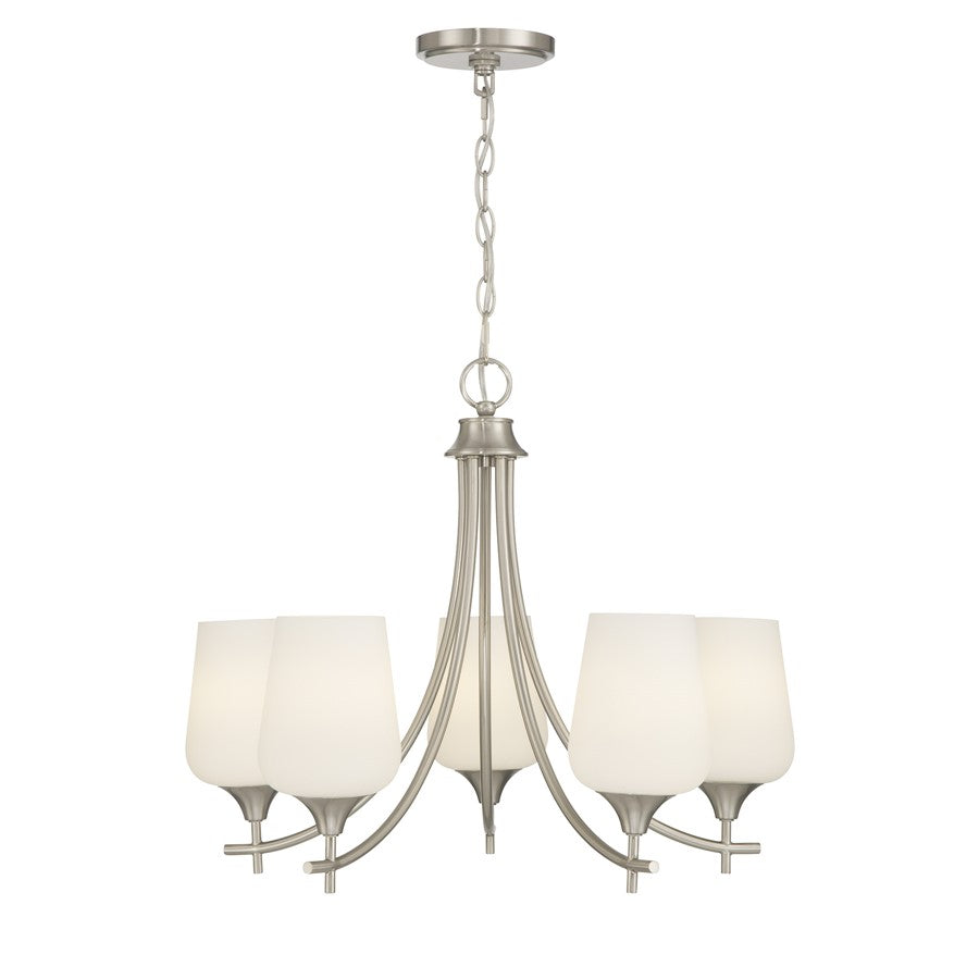 Savoy House Essentials Octave Lt Chandelier, Satin, Satin Nickel - 1-6032-5-SN