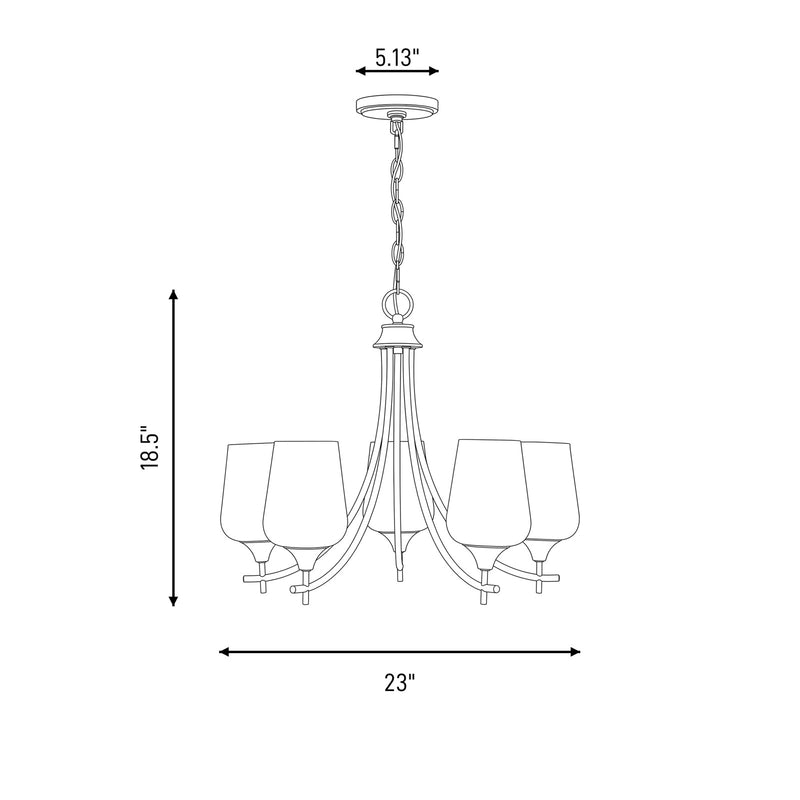 Savoy House Essentials Octave Lt Chandelier, Satin, Satin Nickel