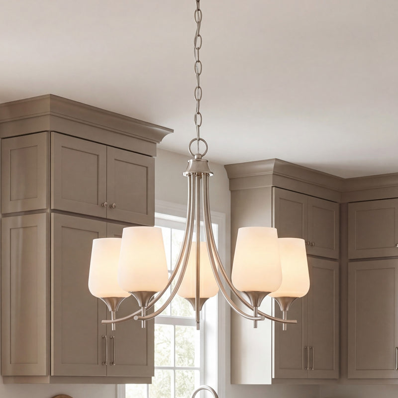 Savoy House Essentials Octave Lt Chandelier, Satin, Satin Nickel